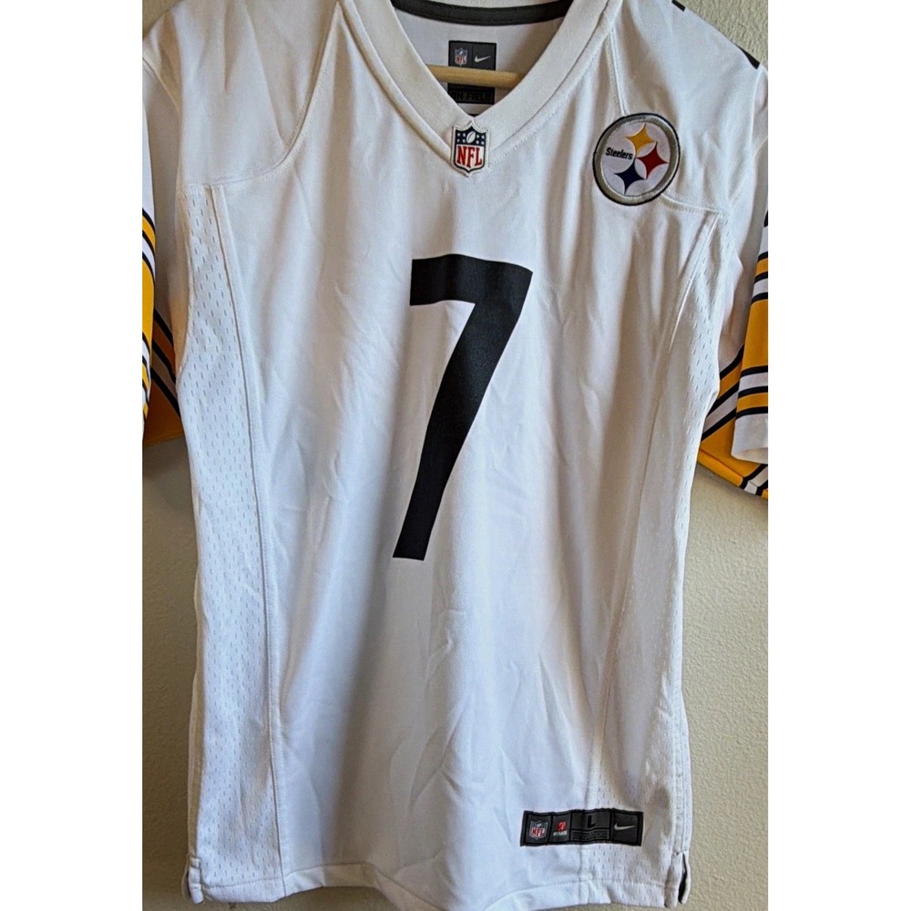 Nike NFL Pittsburgh Steelers Ben Roethlisberger #7 White Jersey Size L